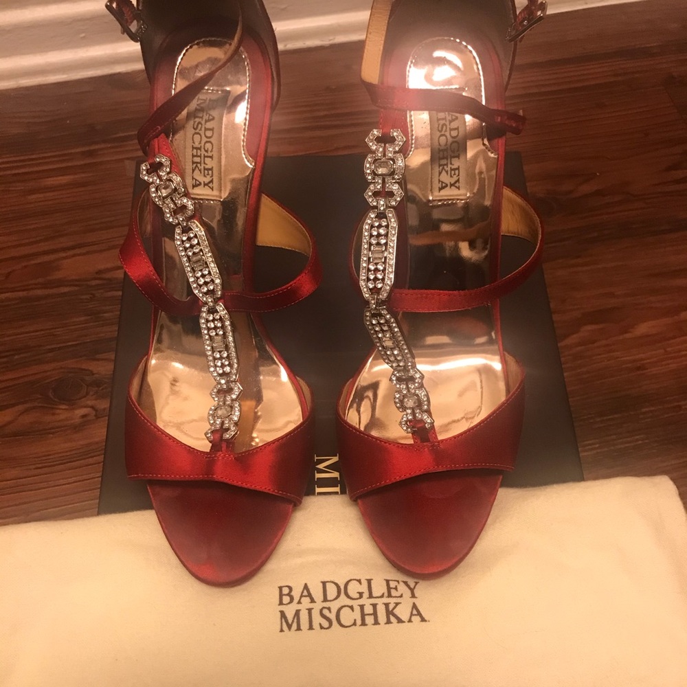 Red & Silver Badgley Mischka Heels